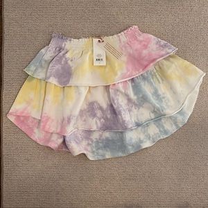 LoveShackFancy Tie dye ruffle mini size M. NWT